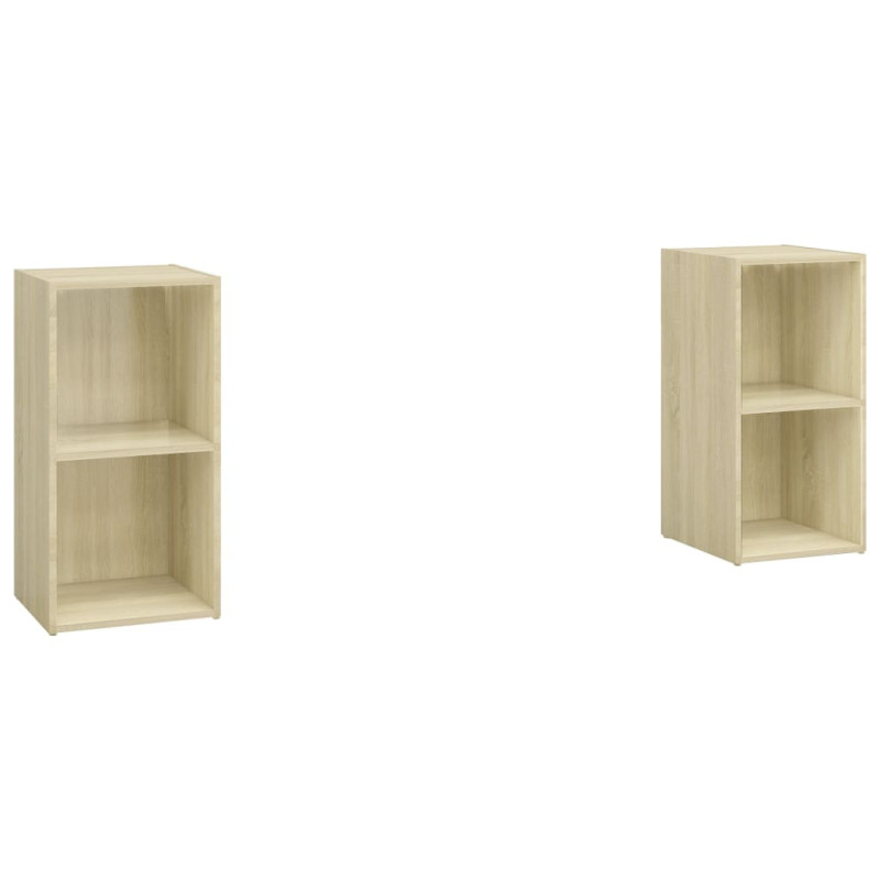 Szafki TV, 2 szt., dąb sonoma, 72x35x36,5 cm, płyta wiórowa