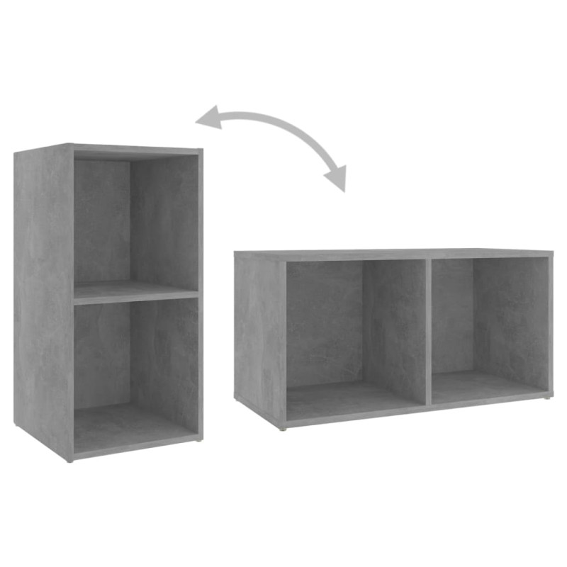 Szafki TV, 4 szt., szarość betonu, 72x35x36,5 cm, płyta wiórowa