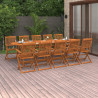 11-cz. zestaw mebli ogrodowych 280x90x75cm lite drewno akacjowe