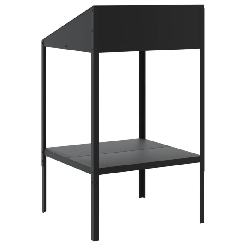 Kwietnik, antracytowy, 56,5x54,5x100 cm, stal galwanizowana