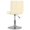 Obrotowe krzesło stołowe, kremowe, tapicerowane tkaniną