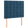 Łóżko kontynentalne, materac i LED, niebieski aksamit 120x200cm