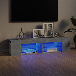 Szafka TV z oświetleniem LED, szarość betonu, 135x39x30 cm