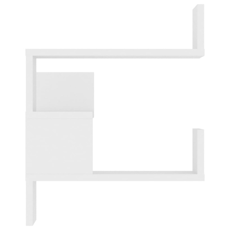 Półki ścienne narożne, 2 szt., białe, 40x40x50 cm