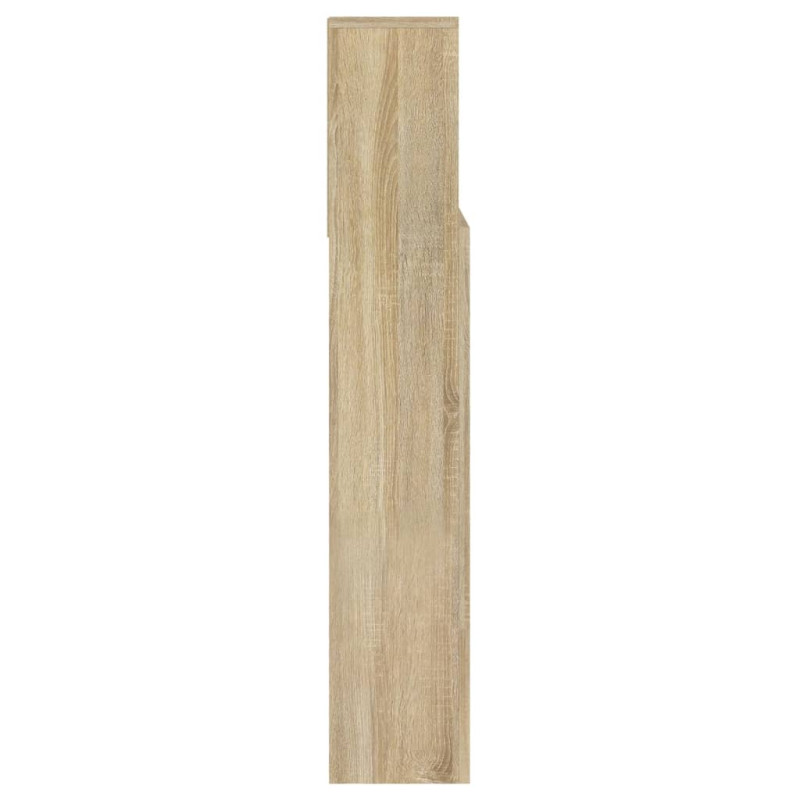 Wezgłowie łóżka z półkami, dąb sonoma, 140x19x103,5 cm
