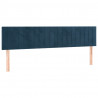 Łóżko kontynentalne z materacem, ciemnoniebieskie, 180x200 cm