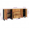 3-częściowy zestaw szafek, lite drewno akacjowe