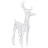 Świąteczna dekoracja: renifery z saniami, 280x28x55 cm, akryl