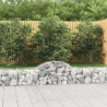 Kosze gabionowe, 13 szt, 200x30x40/60 cm, galwanizowane żelazo