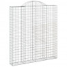 Kosze gabionowe, 10 szt, 200x30x220/240cm, galwanizowane żelazo