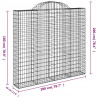Kosze gabionowe, 12 szt, 200x30x180/200cm, galwanizowane żelazo
