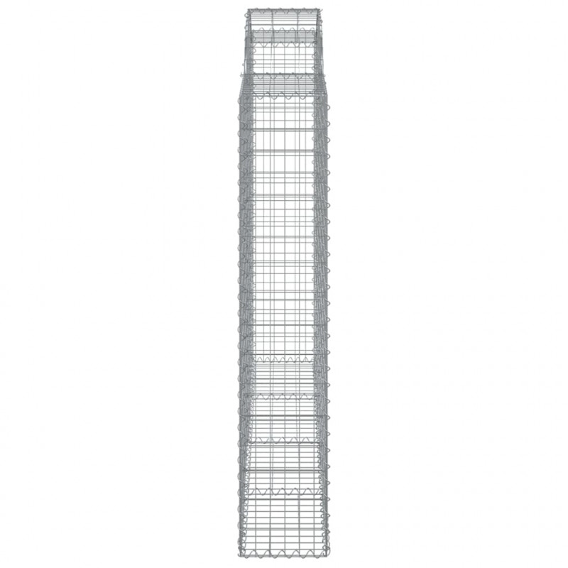 Kosze gabionowe, 9 szt. 200x30x160/180 cm, galwanizowane żelazo