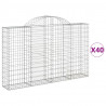 Kosze gabionowe, 40 szt, 200x30x120/140cm, galwanizowane żelazo