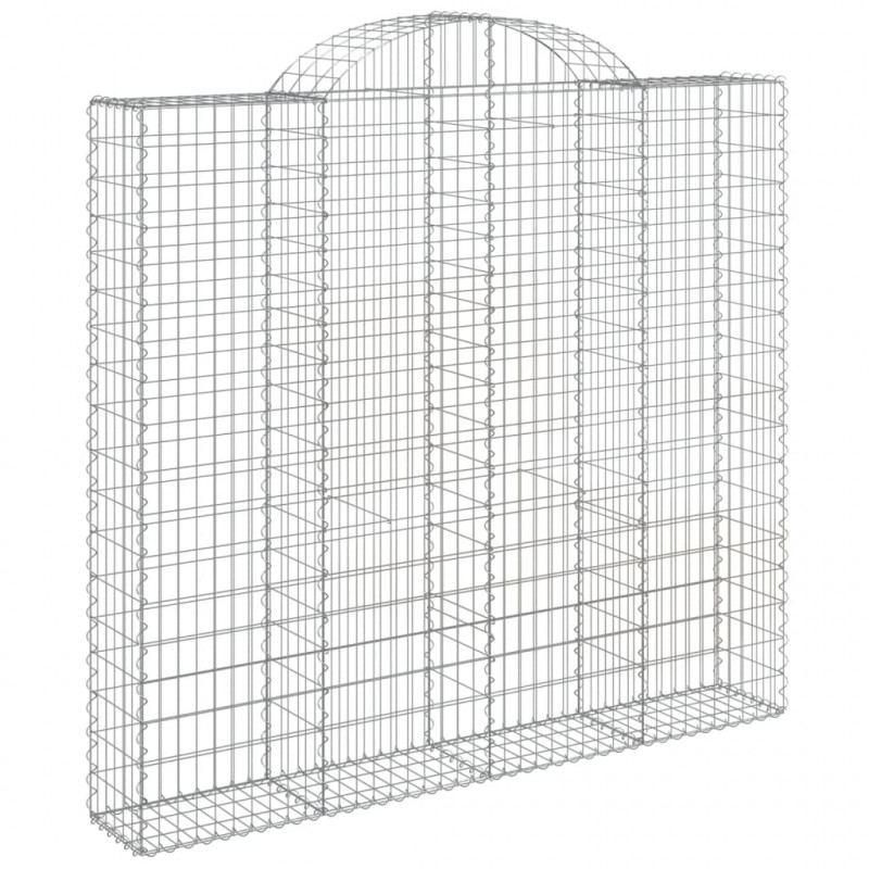 Kosze gabionowe, 4 szt, 200x30x180/200 cm, galwanizowane żelazo