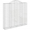 Kosze gabionowe, 4 szt, 200x30x180/200 cm, galwanizowane żelazo