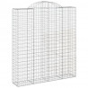 Kosze gabionowe, 14 szt, 200x50x220/240cm, galwanizowane żelazo