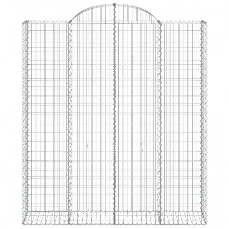 Kosze gabionowe, 14 szt, 200x50x220/240cm, galwanizowane żelazo