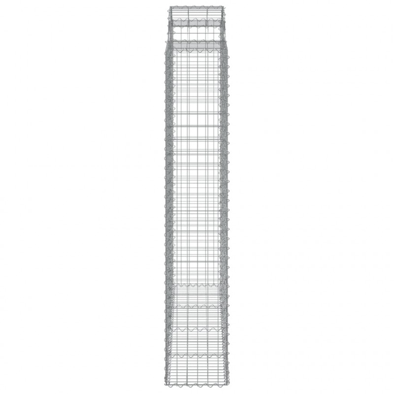 Kosze gabionowe, 14 szt, 200x50x220/240cm, galwanizowane żelazo