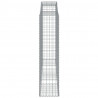 Kosze gabionowe, 8 szt, 300x50x200/220 cm, galwanizowane żelazo