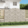 Kosze gabionowe, 6 szt, 300x50x200/220 cm, galwanizowane żelazo