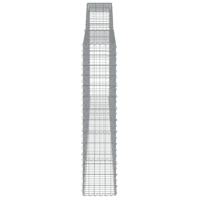Kosze gabionowe, 20 szt, 400x30x140/160cm, galwanizowane żelazo