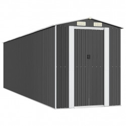 Szopa ogrodowa, antracytowa, 192x689x223 cm, stal galwanizowana