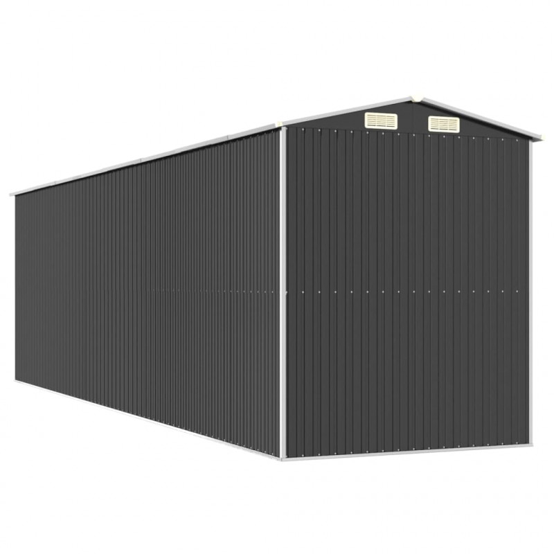 Szopa ogrodowa, antracytowa, 192x689x223 cm, stal galwanizowana