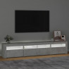 Szafka pod TV z oświetleniem LED, szarość betonu, 210x35x40 cm