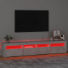 Szafka pod TV z oświetleniem LED, szarość betonu, 210x35x40 cm