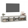 Szafka pod TV z oświetleniem LED, szarość betonu, 210x35x40 cm