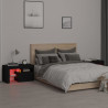 Szafki z oświetleniem LED, 2 szt., czarne, 70x36,5x40 cm