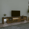 Szafka pod TV z oświetleniem LED przydymiony dąb 215x36,5x40 cm