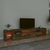 Szafka pod TV z oświetleniem LED przydymiony dąb 215x36,5x40 cm