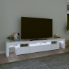 Szafka pod TV z oświetleniem LED, biała, 230x36,5x40 cm