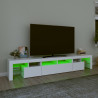 Szafka pod TV z oświetleniem LED, biała, 230x36,5x40 cm