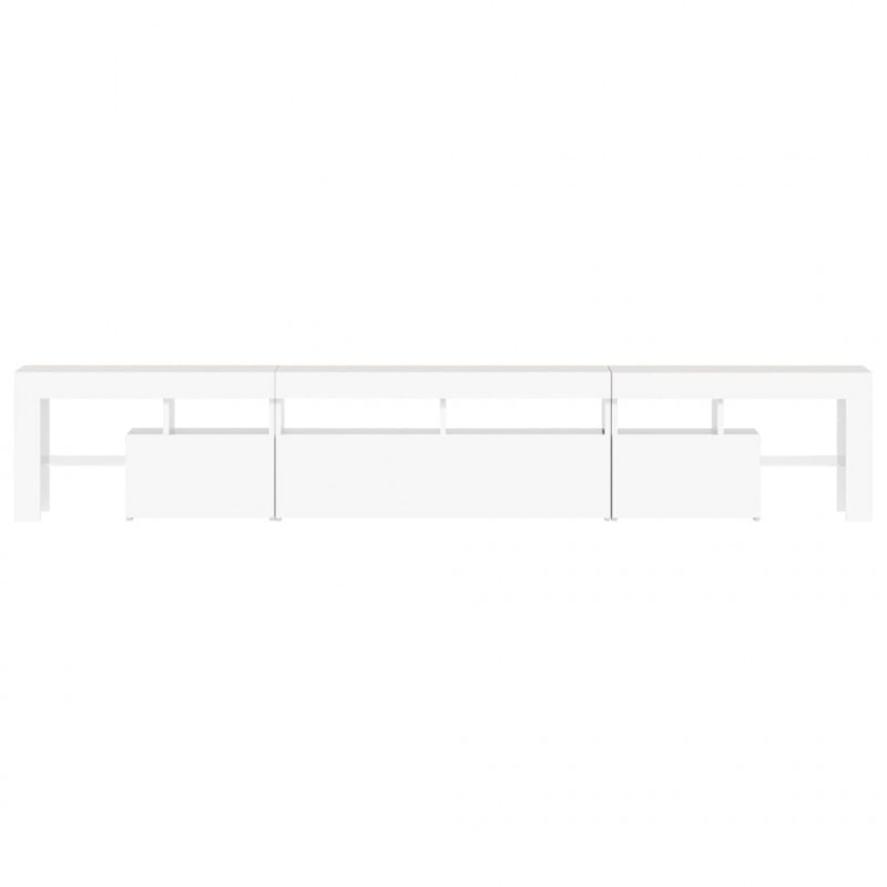 Szafka pod TV z oświetleniem LED, biała, 230x36,5x40 cm