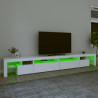 Szafka pod TV z oświetleniem LED, biała, 290x36,5x40 cm