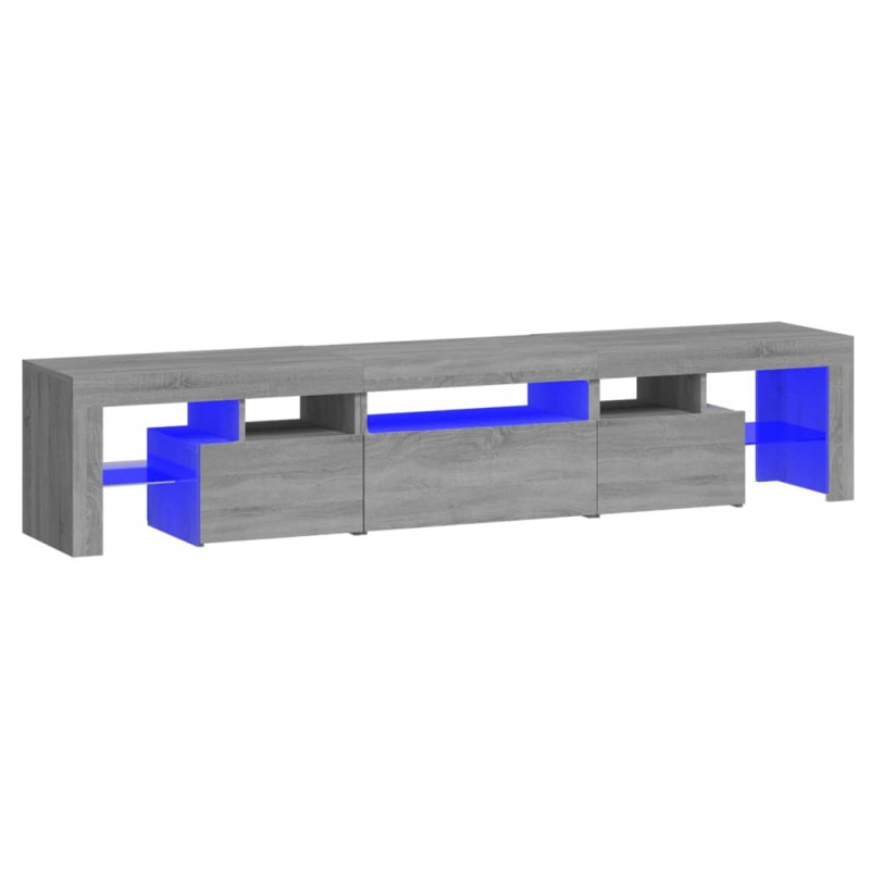 Szafka pod TV z oświetleniem LED szary dąb sonoma 200x36,5x40cm