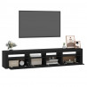 Szafka pod TV z oświetleniem LED, czarna, 210x35x40 cm