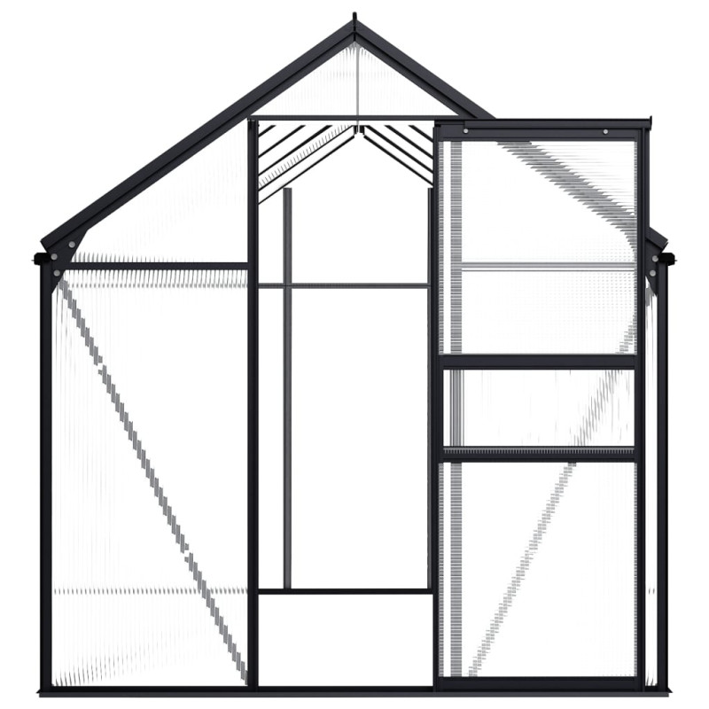 Szklarnia, antracytowa, aluminium, 5,89 m²