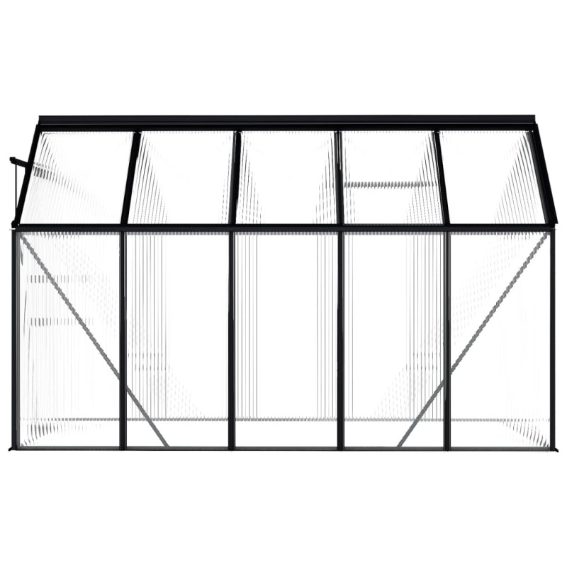 Szklarnia, antracytowa, aluminium, 5,89 m²