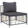 8-cz. zestaw wypoczynkowy do ogrodu, z poduszkami, antracytowy