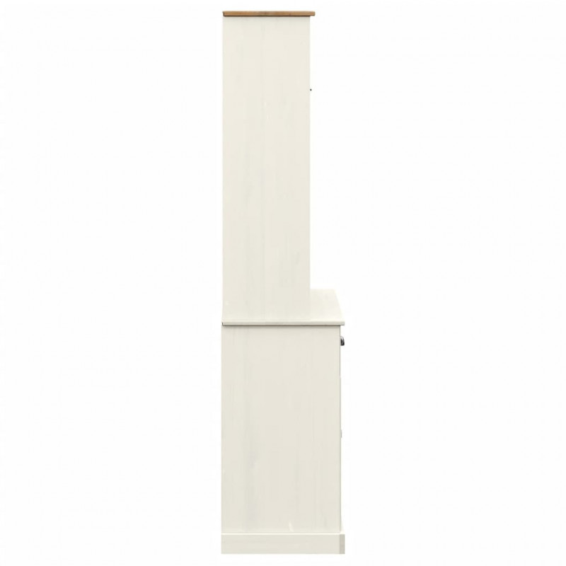 Kredens VIGO, biały, 78x40x175 cm, lite drewno sosnowe