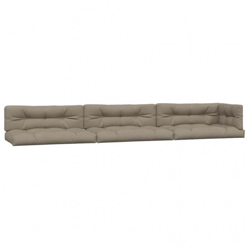 Poduszki na palety, 7 szt., kolor taupe, tkanina