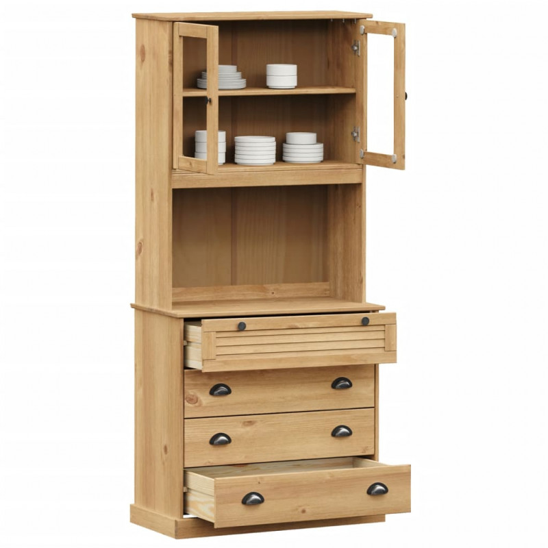 Kredens VIGO, 80x40x176 cm, lite drewno sosnowe