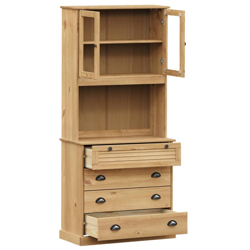 Kredens VIGO, 80x40x176 cm, lite drewno sosnowe
