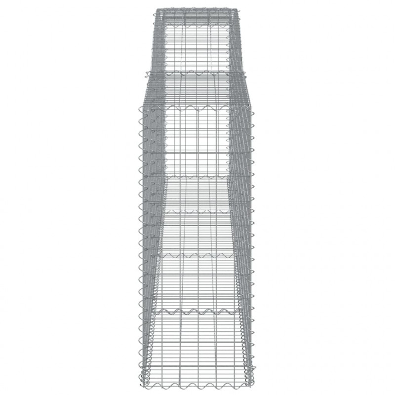 Kosze gabionowe, 25 szt, 400x50x120/140cm, galwanizowane żelazo