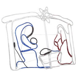 Świąteczna dekoracja, szopka, 240 LED, 116x41x87 cm