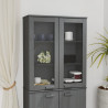 Nadstawka HAMAR, ciemnoszara, 85x35x100 cm, lite drewno sosnowe