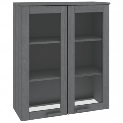 Nadstawka HAMAR, ciemnoszara, 85x35x100 cm, lite drewno sosnowe